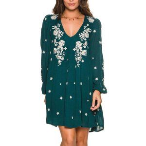 FREE PEOPLE Sweet Green Tennessee Mini Dress